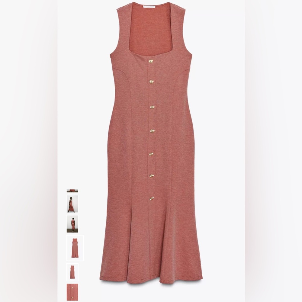 BUTTONED PIQUÉ DRESS